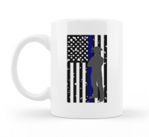 Police Officer Flag Mug